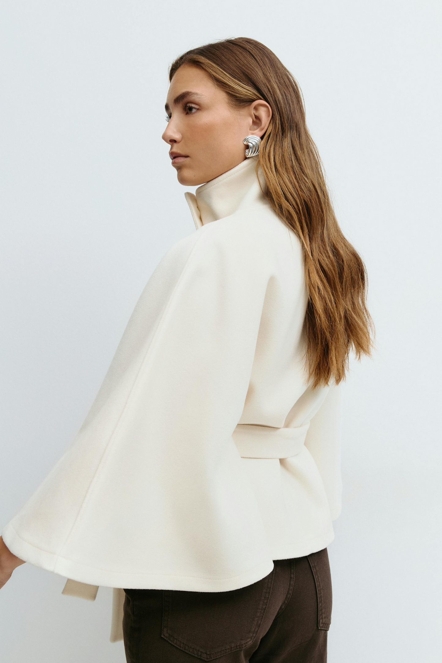 Get 60% off Belted Cape Jacket today only 🧥✨
