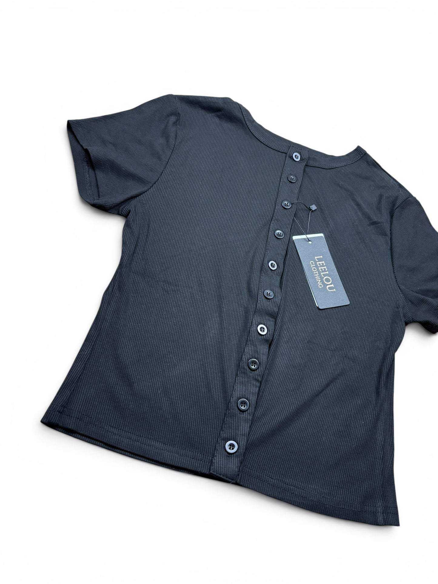Button Up Ribbed Top