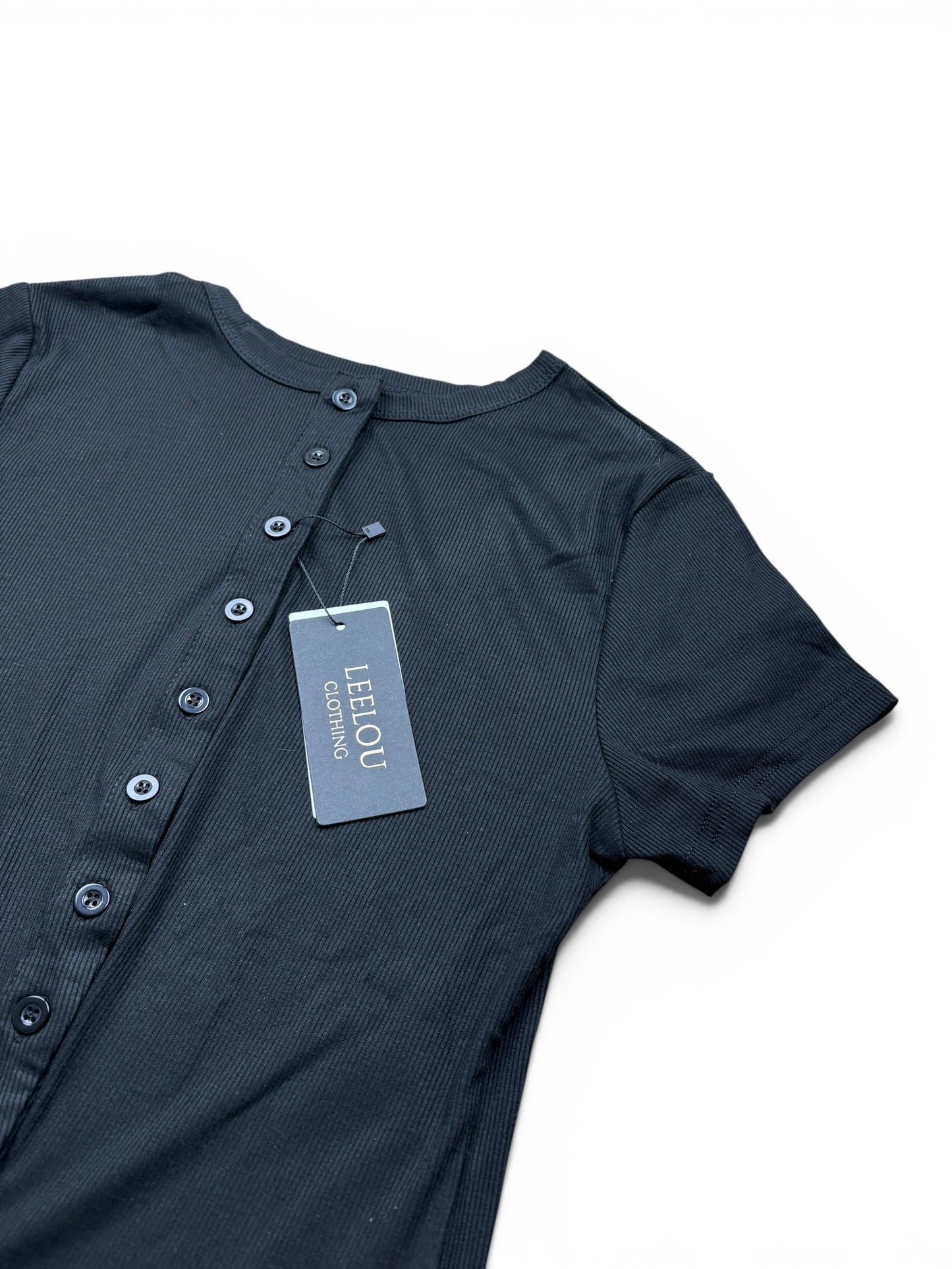 Button Up Ribbed Top