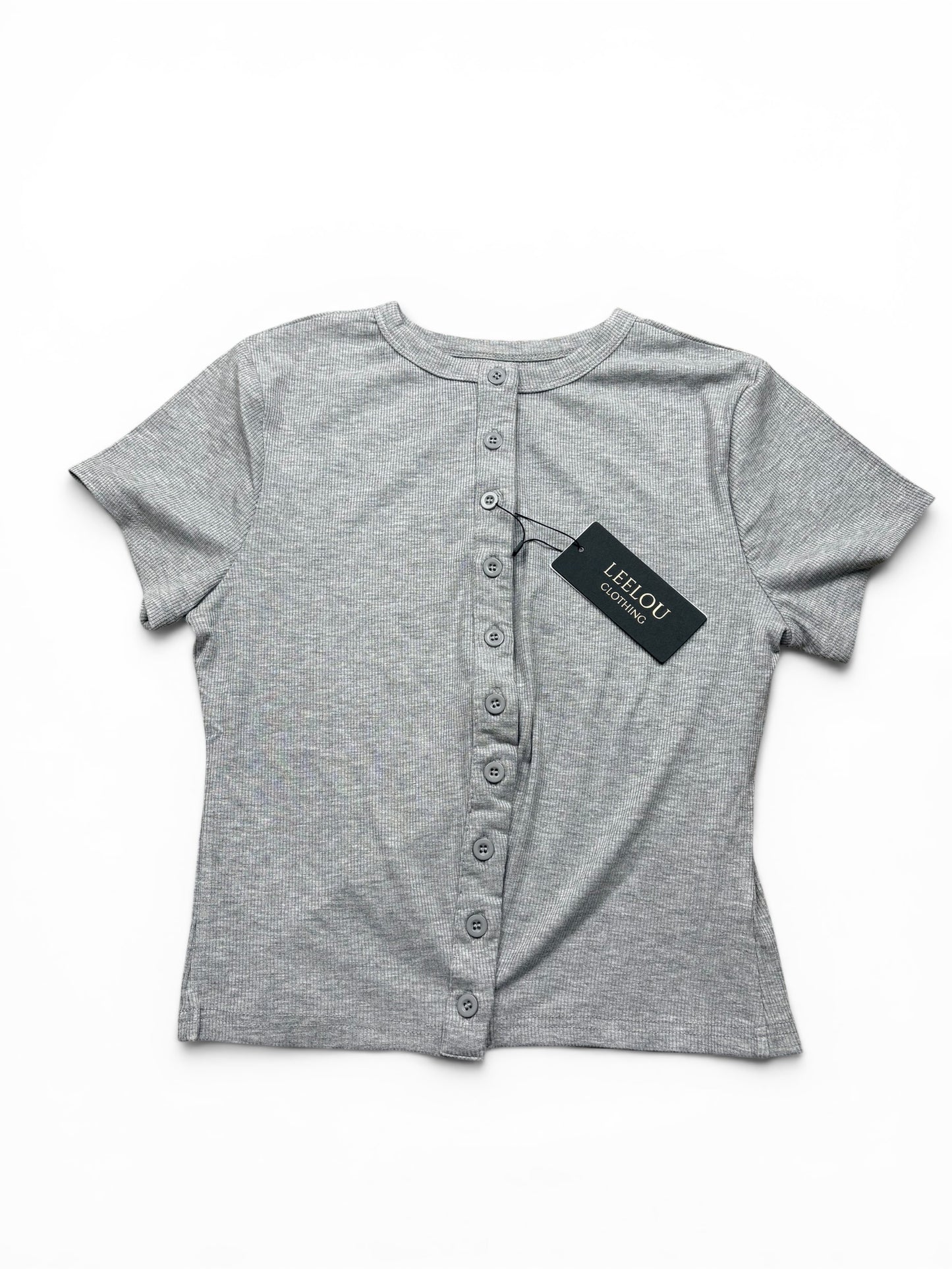 Button Up Ribbed Top