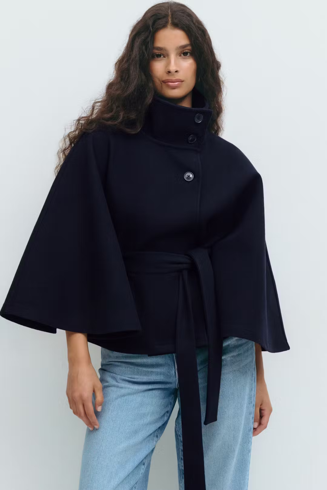 Get 60% off Belted Cape Jacket today only 🧥✨