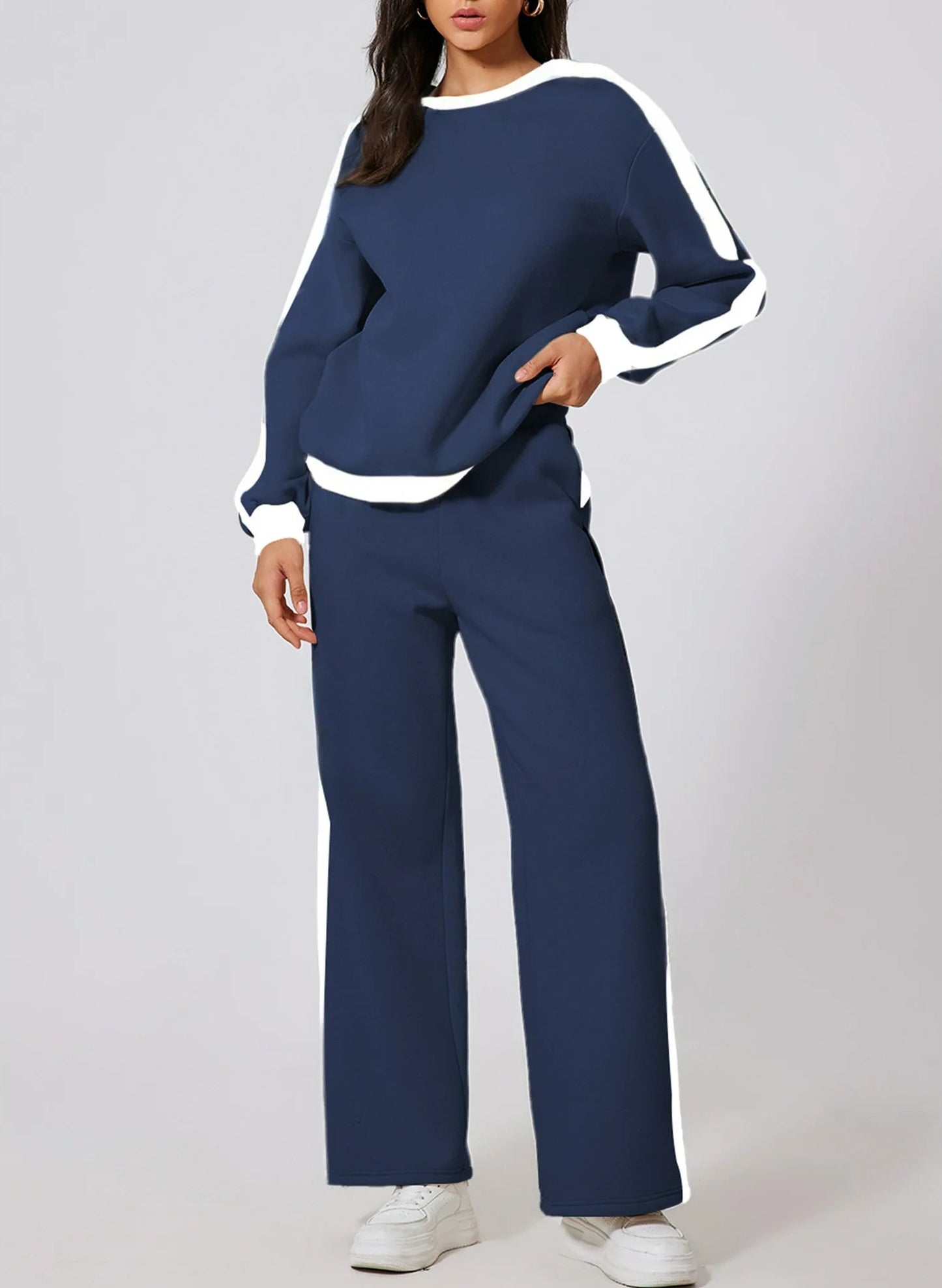 Profitez aujourd'hui seulement de 60 % de réduction sur l'ensemble Varsity Stripe 🤍💙