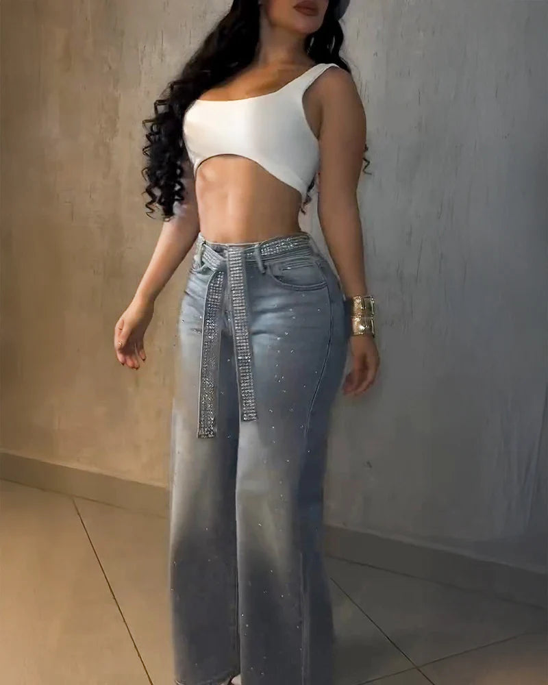 Get 60% off Rhinestone Jeans today only ✨