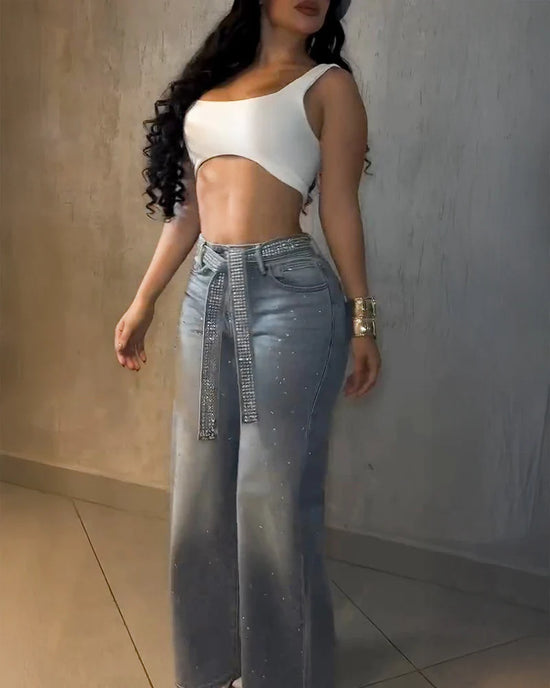 Get 60% off Rhinestone Jeans today only ✨