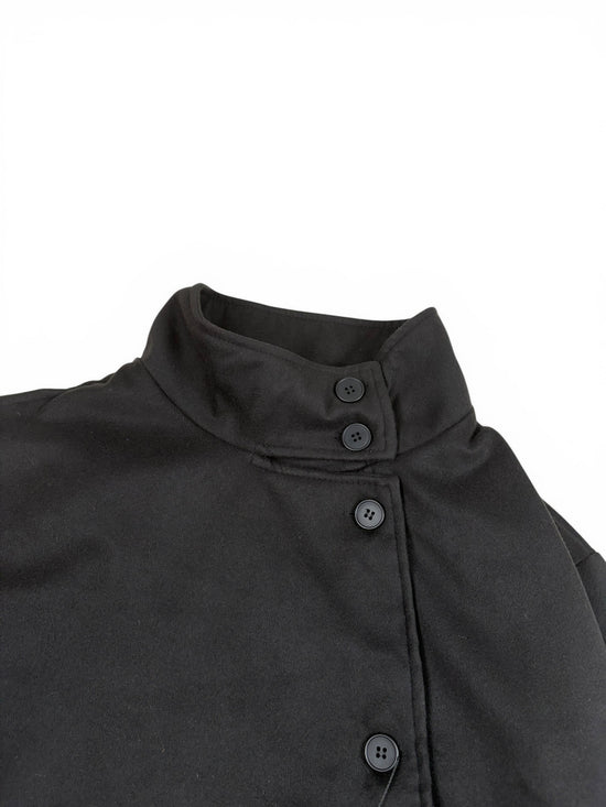 Button Mock Neck Cropped Top
