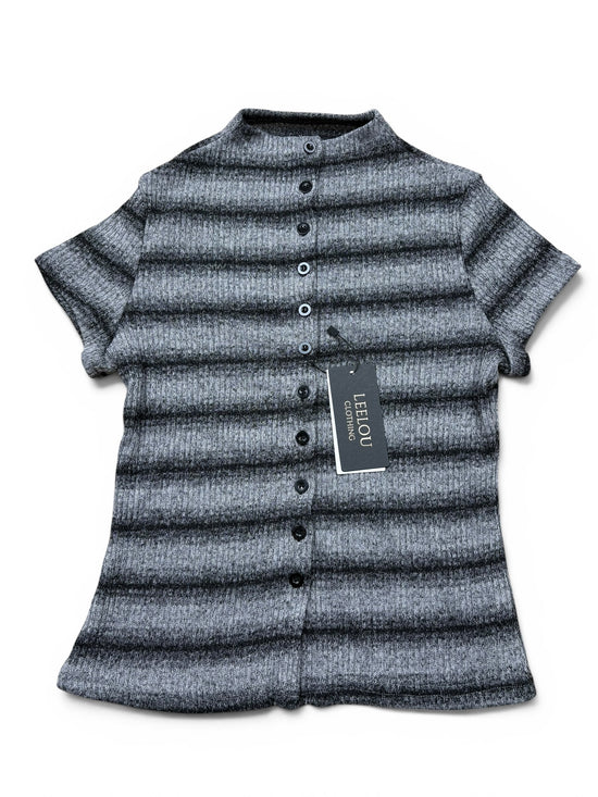 Button Up Ribbed Top