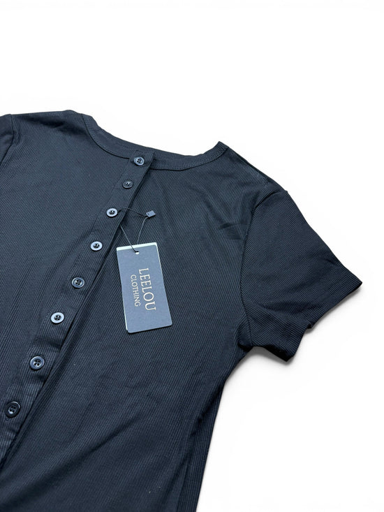 Button Up Ribbed Top