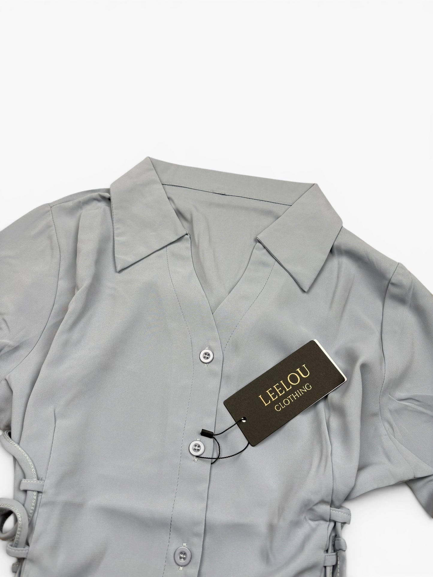 Lace Up Cinched Shirt