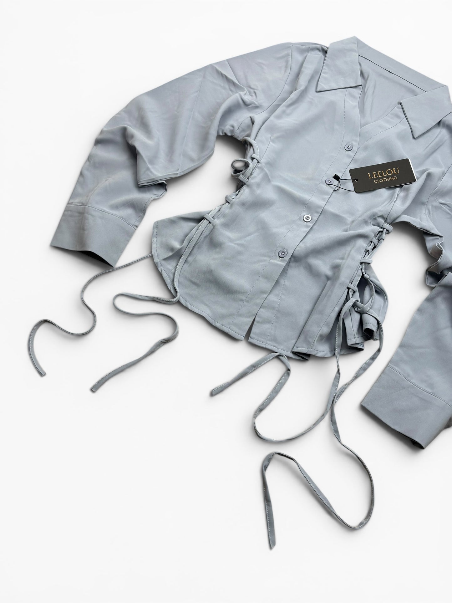 Lace Up Cinched Shirt