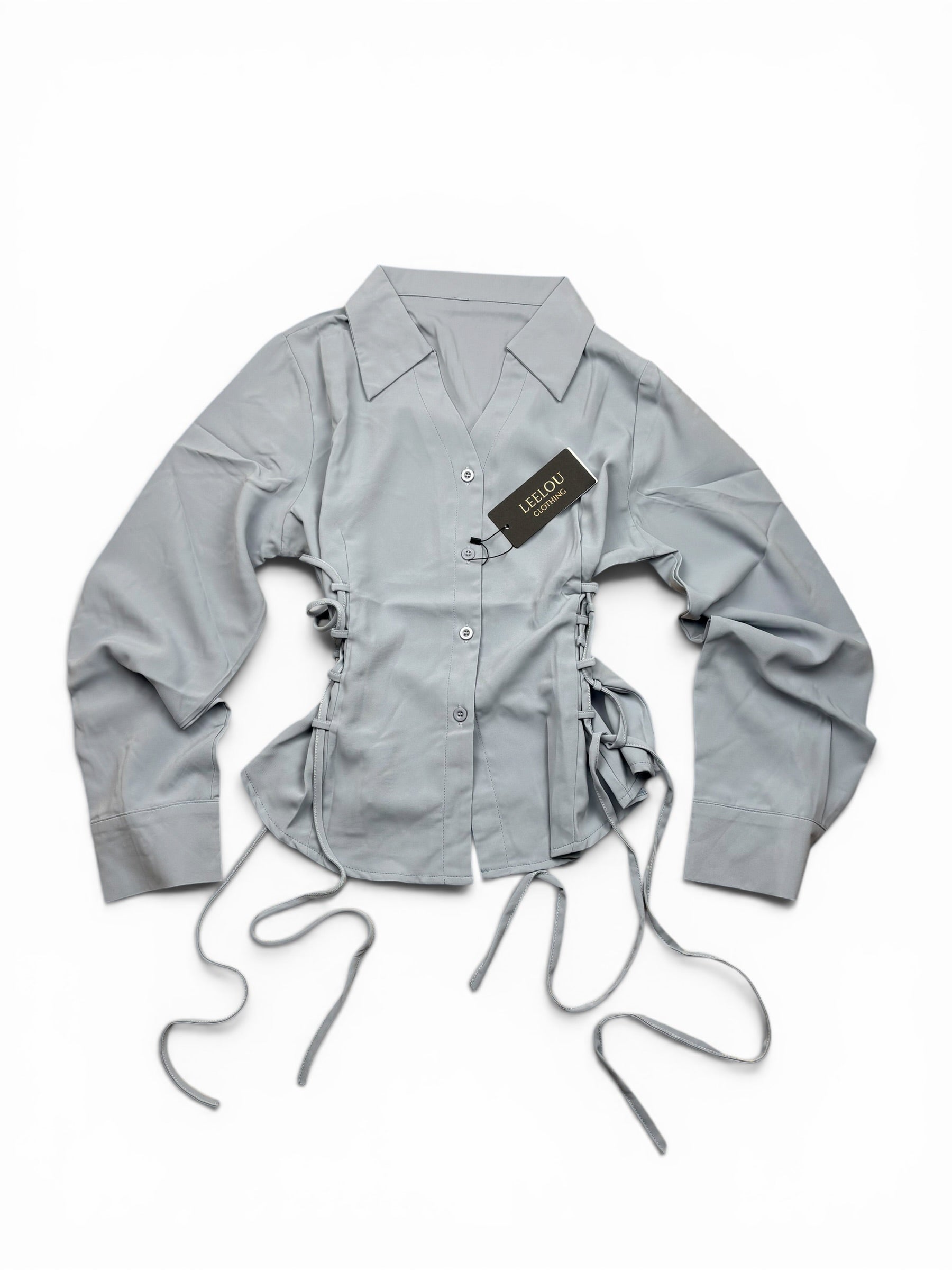 Lace Up Cinched Shirt