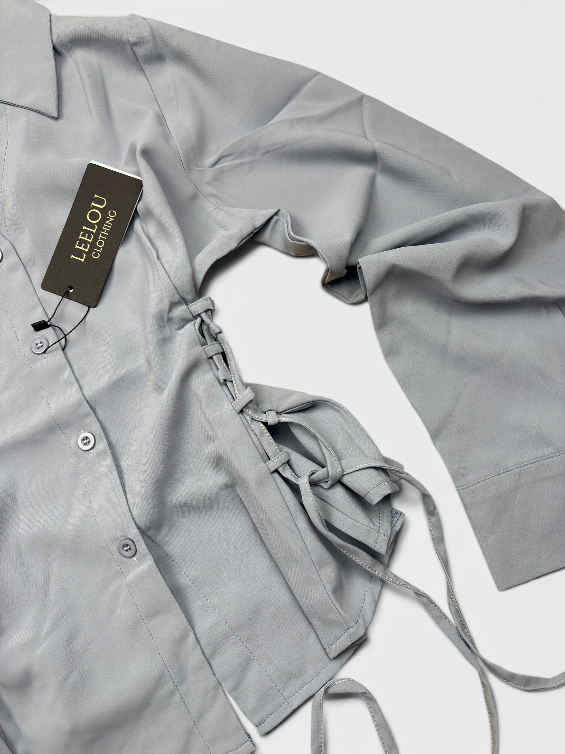 Lace Up Cinched Shirt
