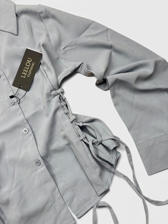 Lace Up Cinched Shirt
