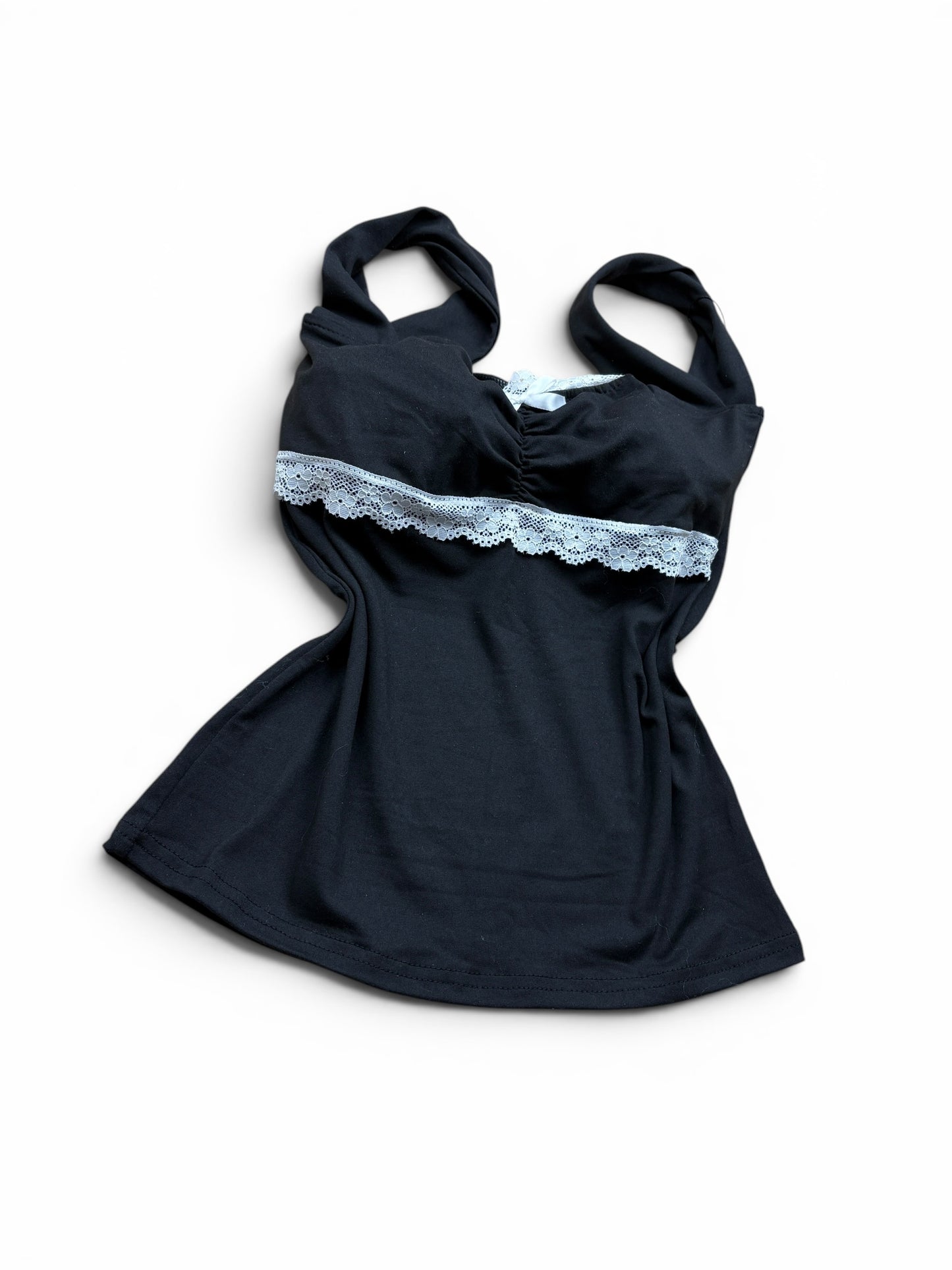 Lace Trim Fitted Top