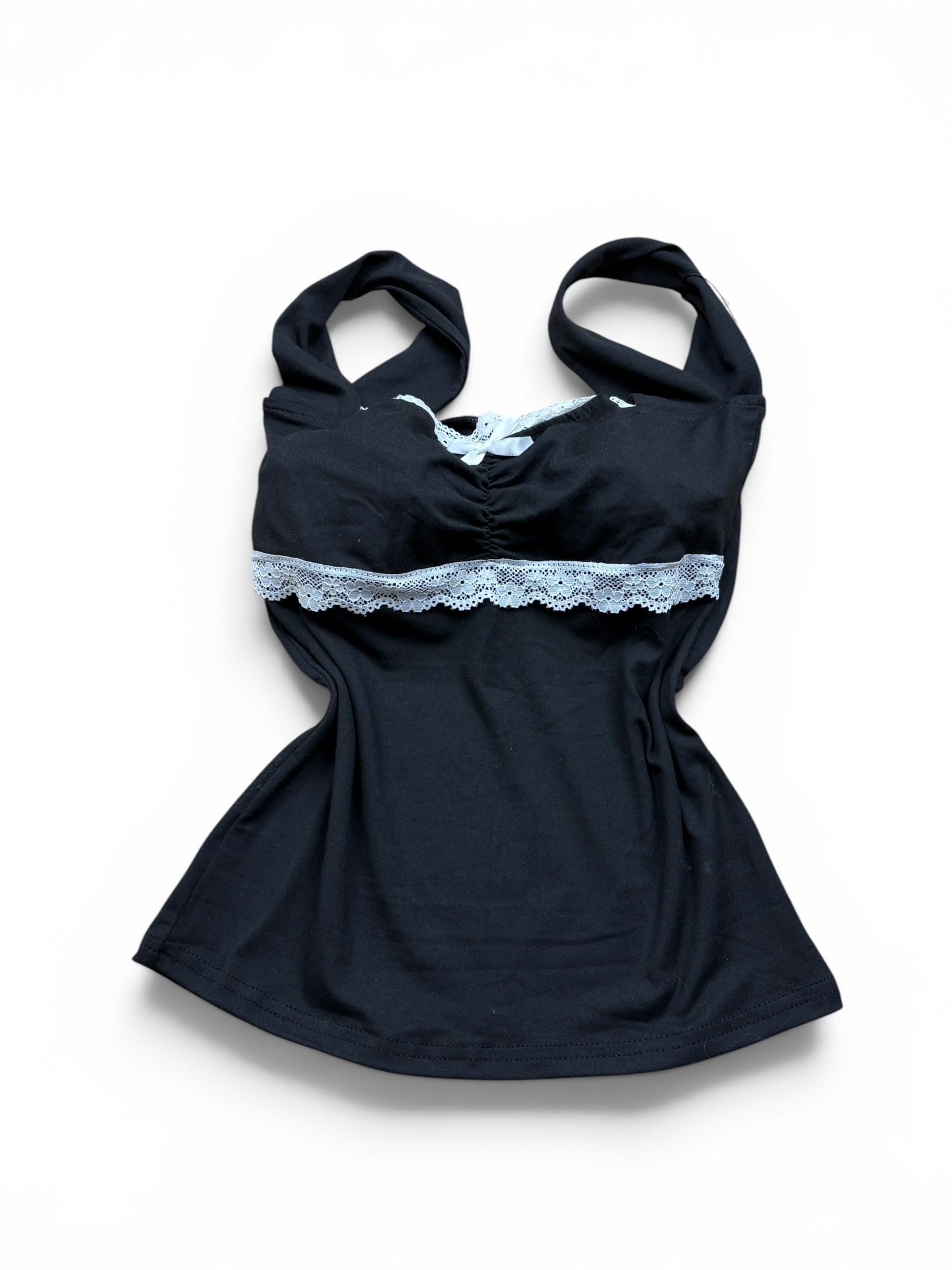 Lace Trim Fitted Top