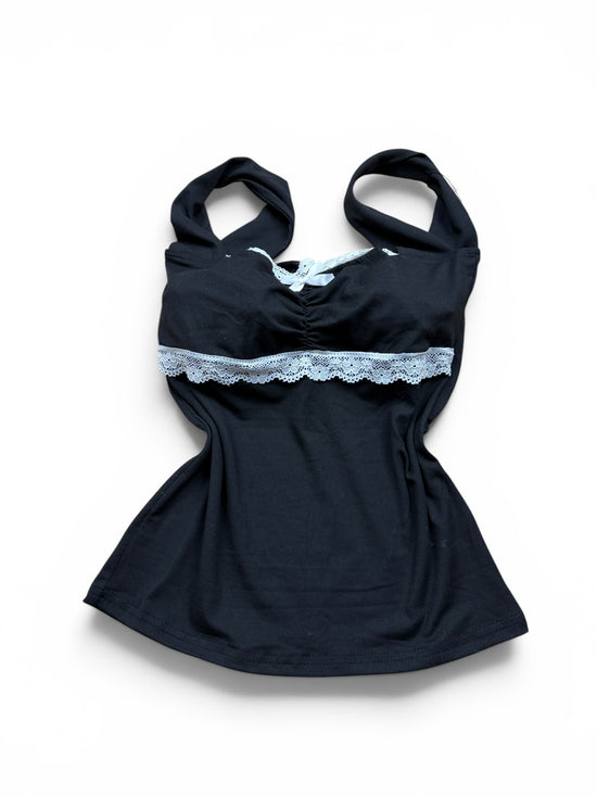 Lace Trim Fitted Top