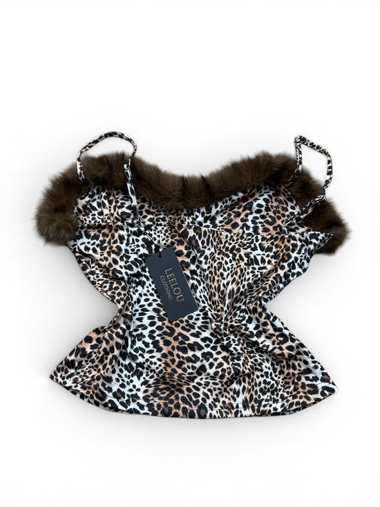 Leopard Print Fur Top