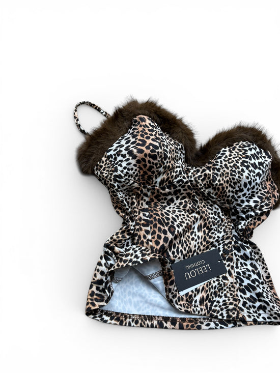 Leopard Print Fur Top