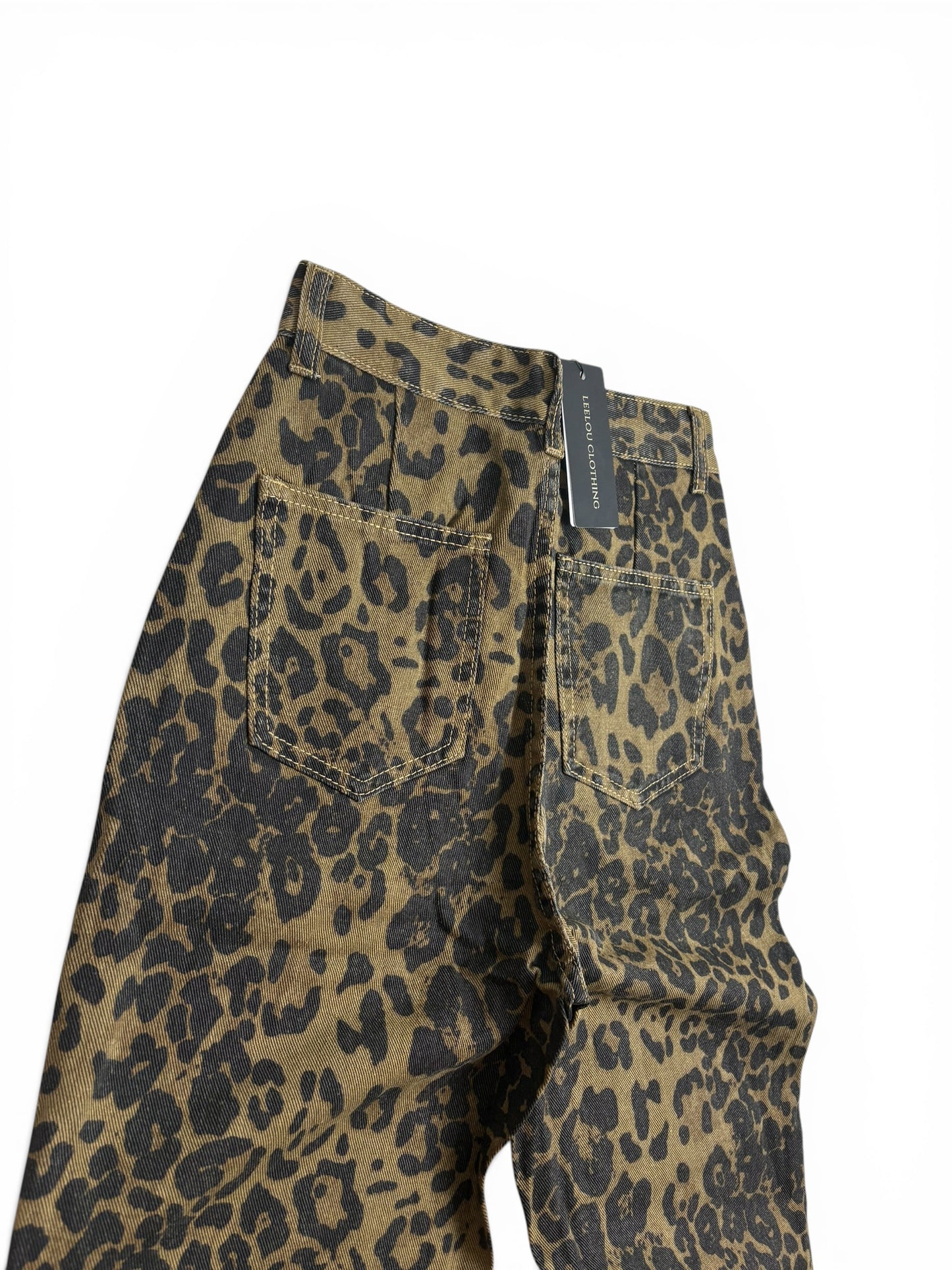 Leopard Baggy Jeans