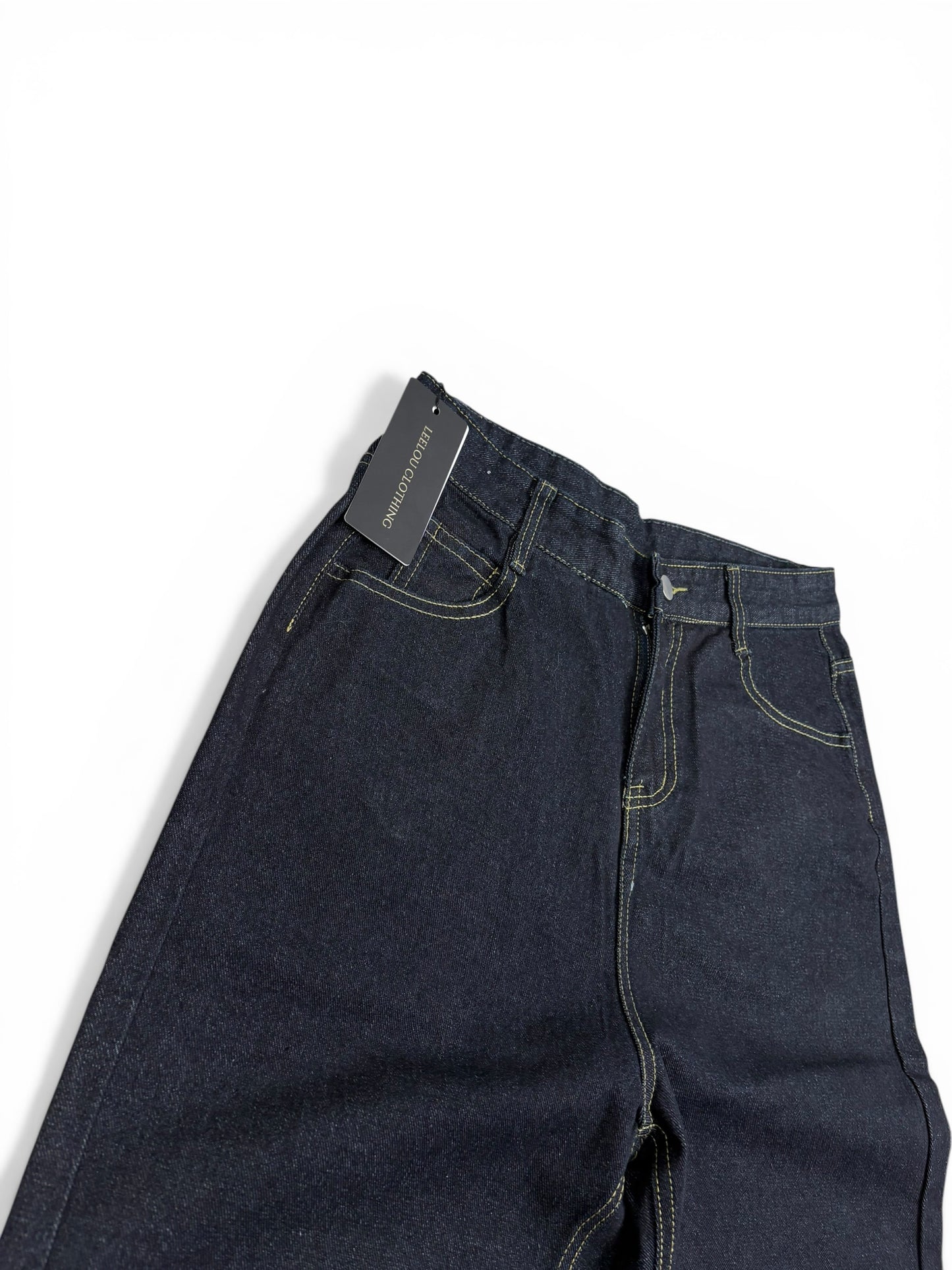 Baggy Leopard Detail Jeans