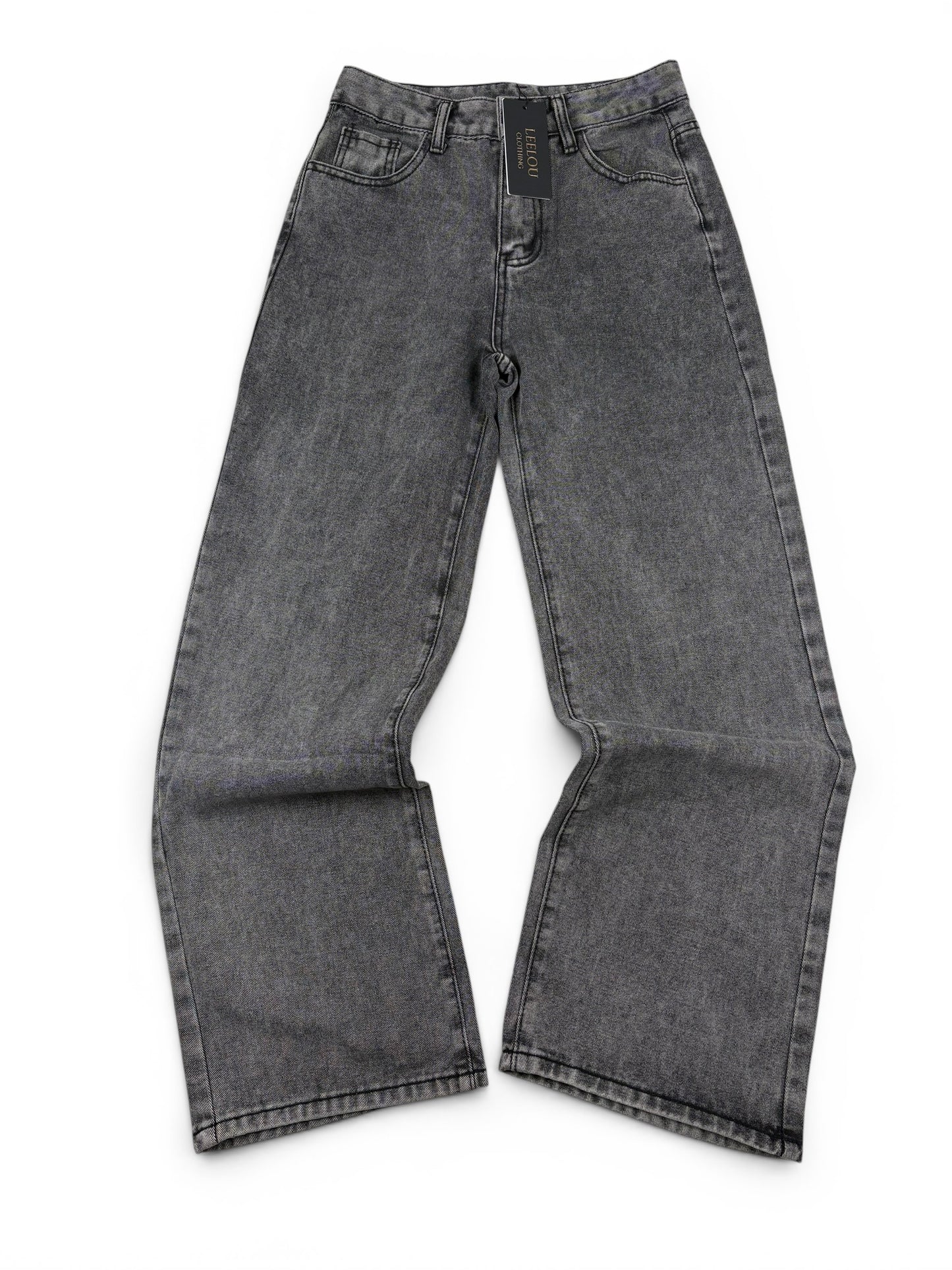 Pink Bow Pocket Baggy Jeans