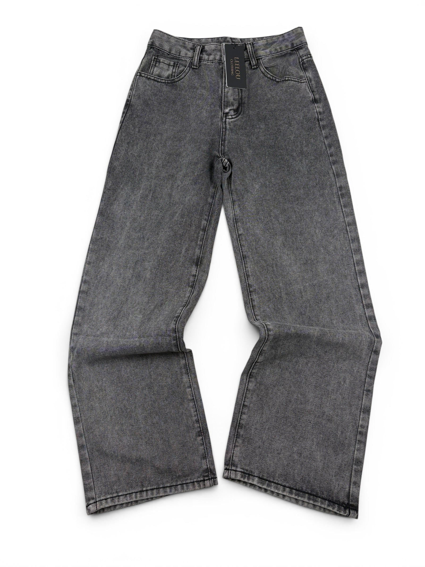 Pink Bow Pocket Baggy Jeans
