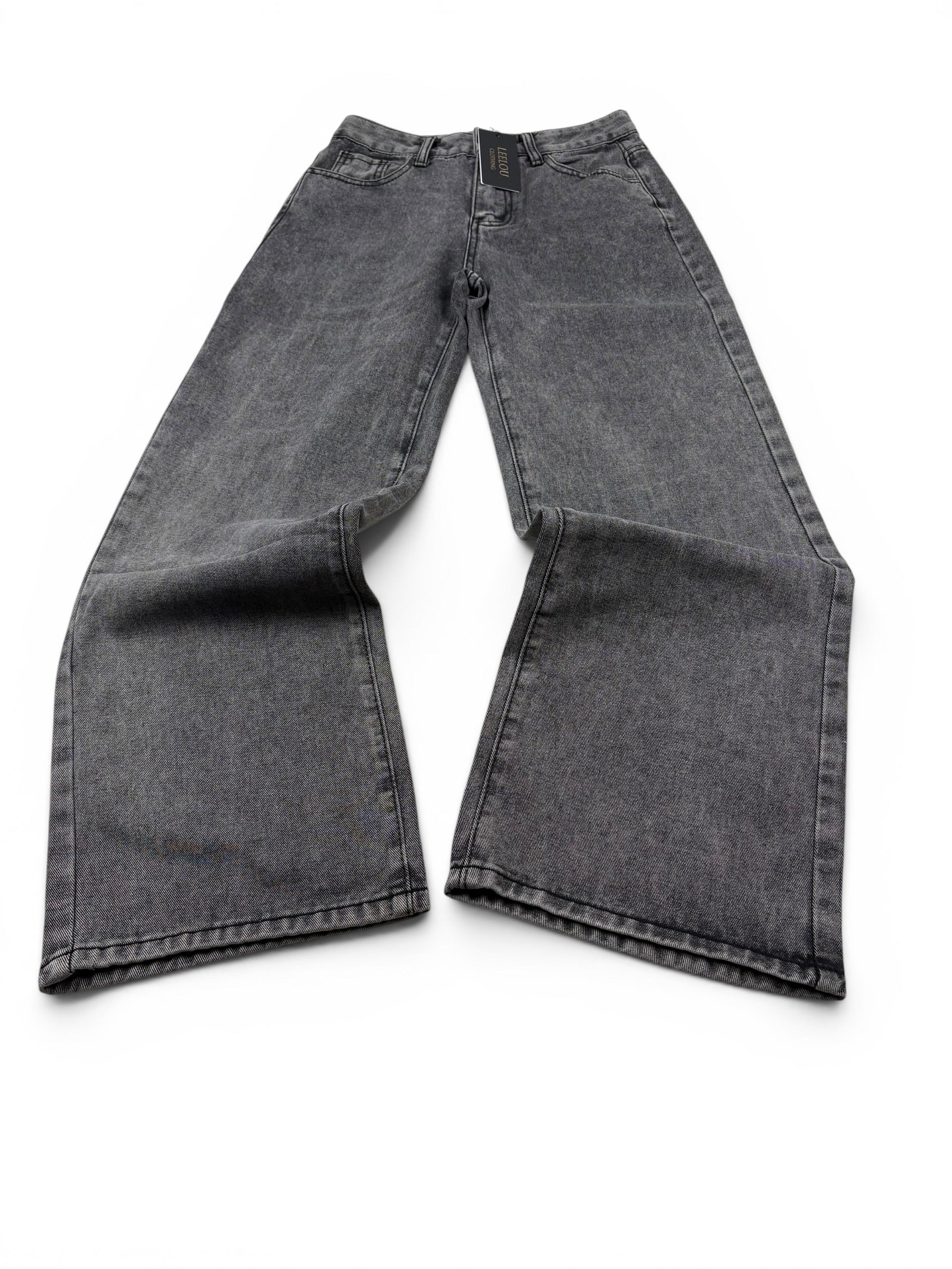 Pink Bow Pocket Baggy Jeans