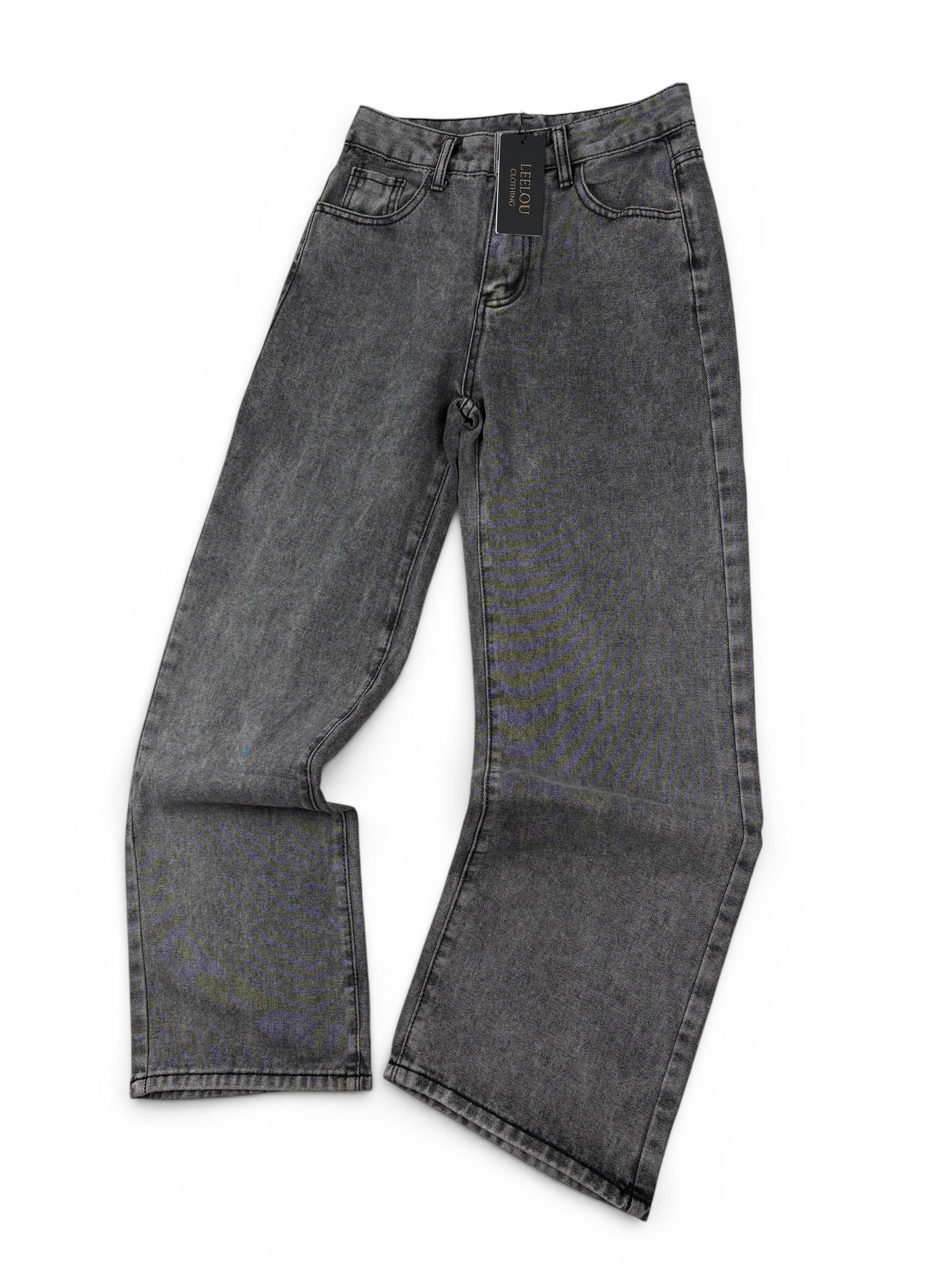 Pink Bow Pocket Baggy Jeans