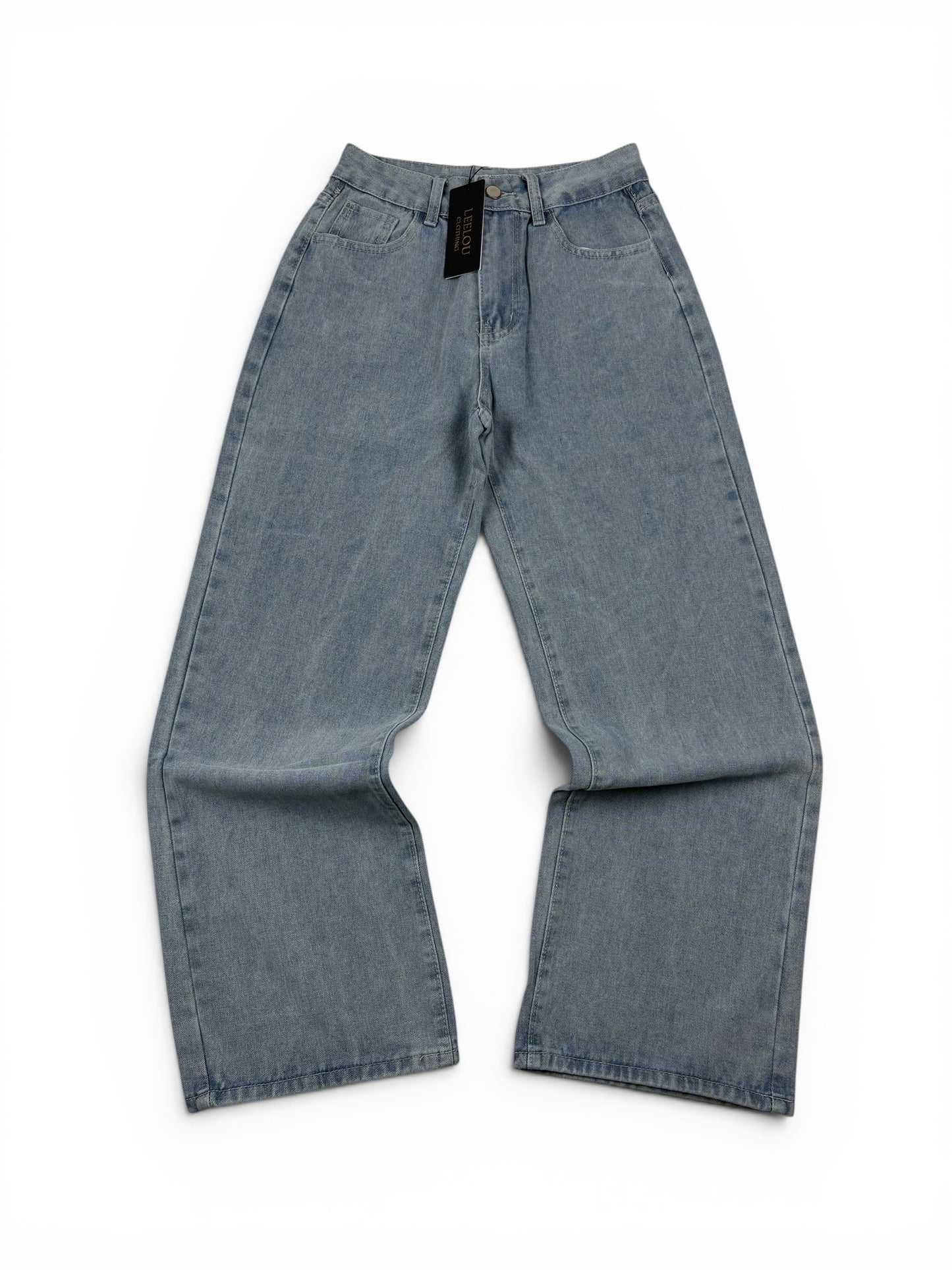 Pink Bow Pocket Baggy Jeans