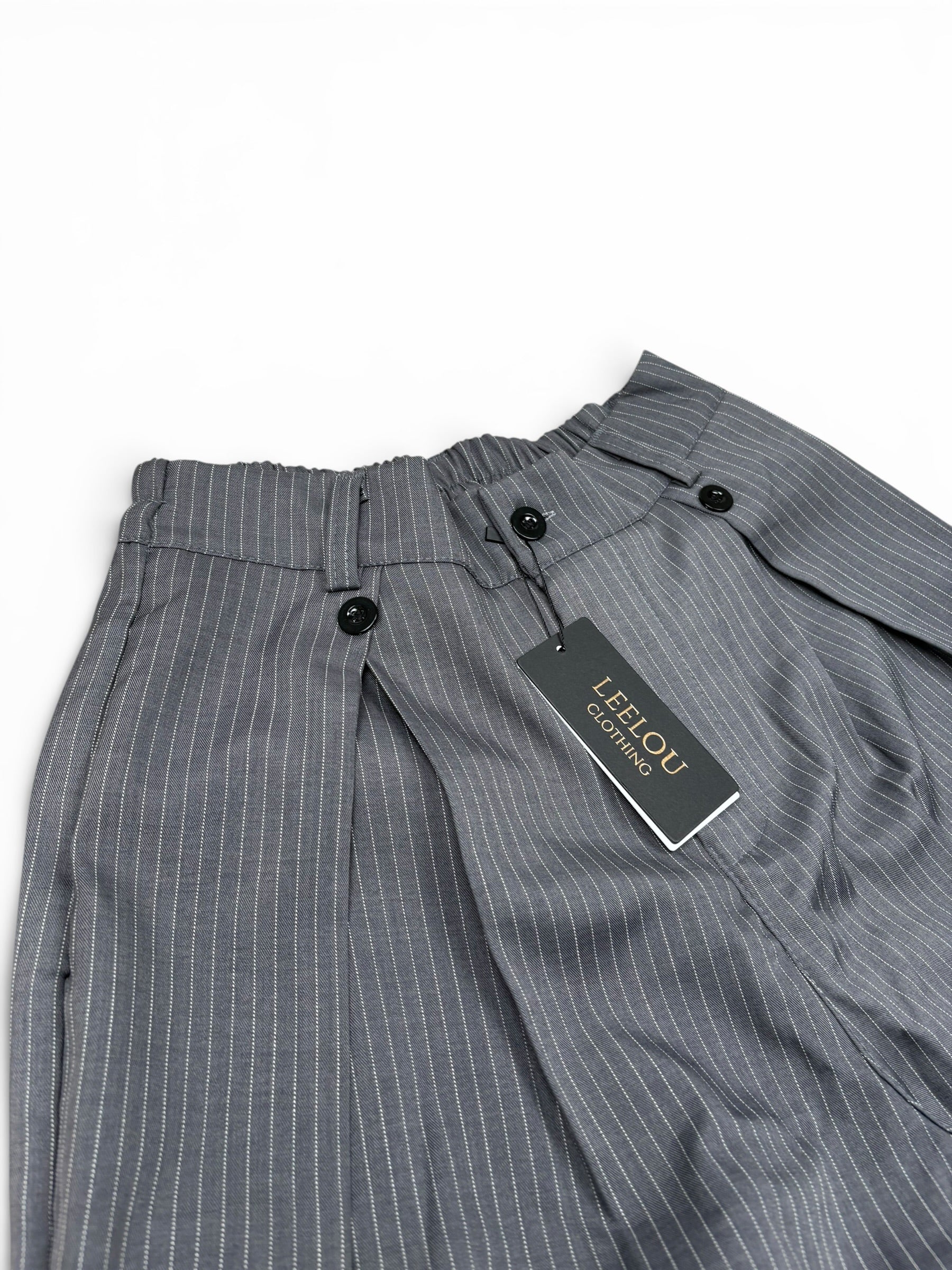 Pinstripe Wide Leg Pants