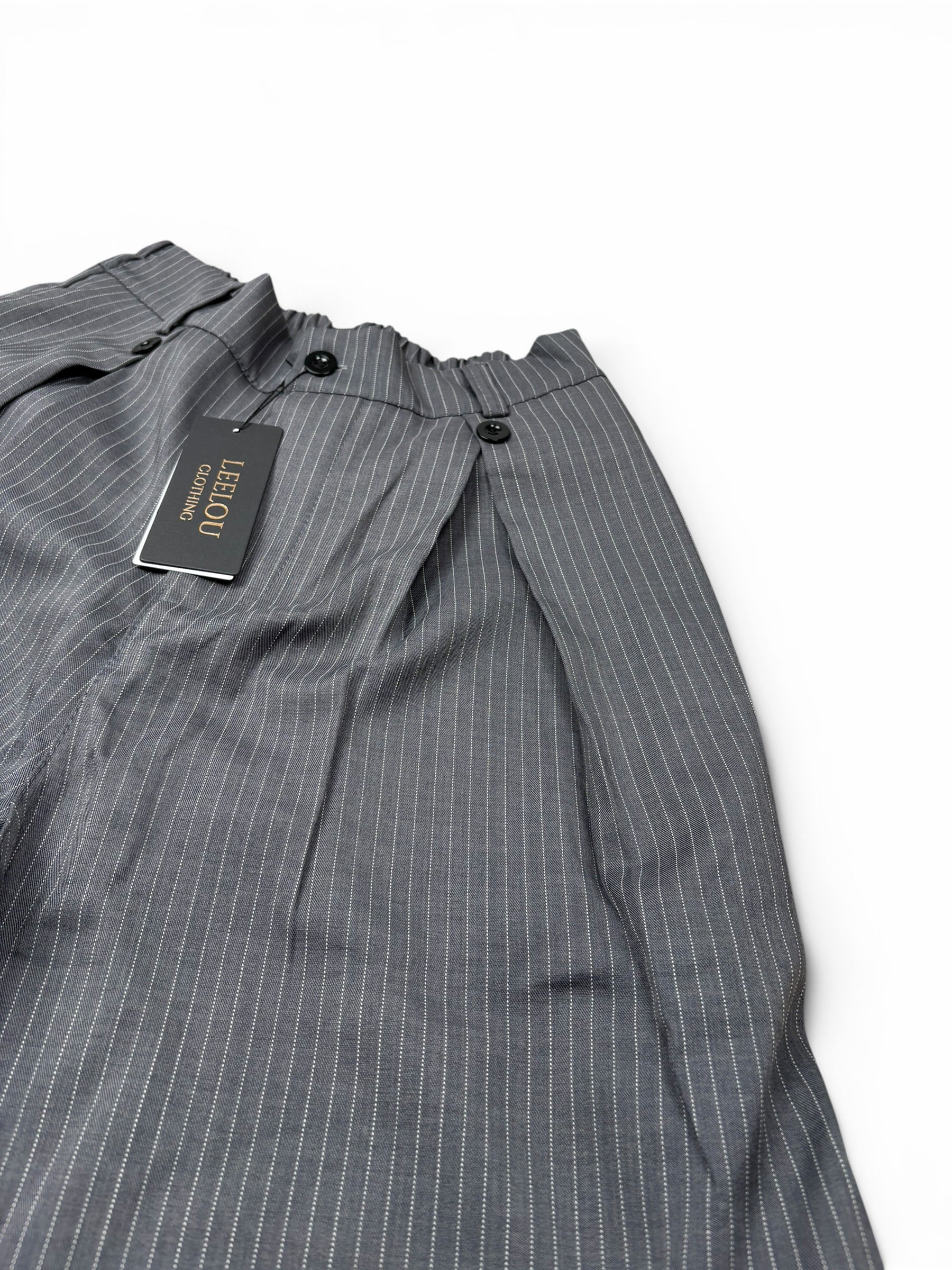 Pinstripe Wide Leg Pants
