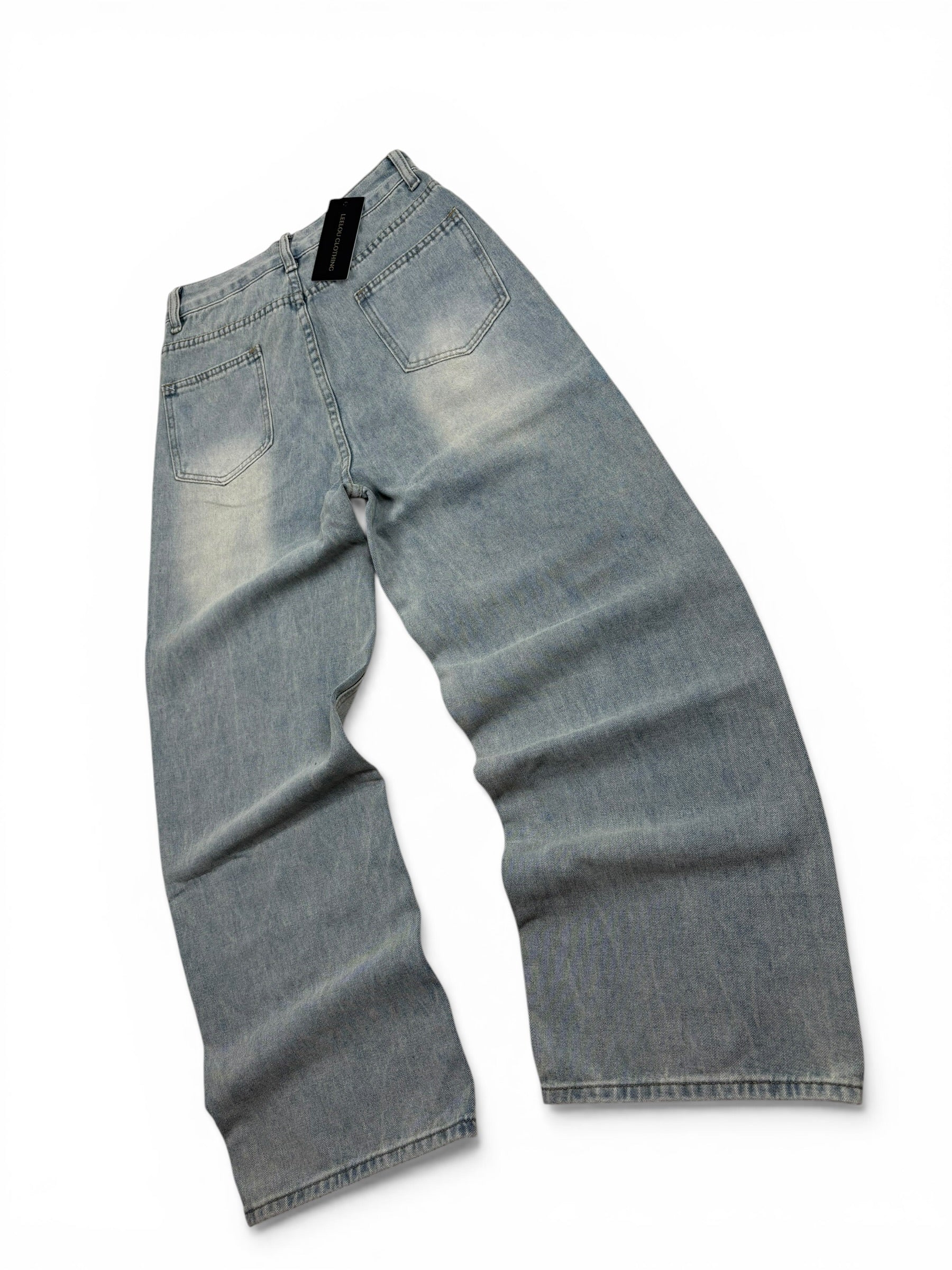 Vintage Flower Baggy Jeans