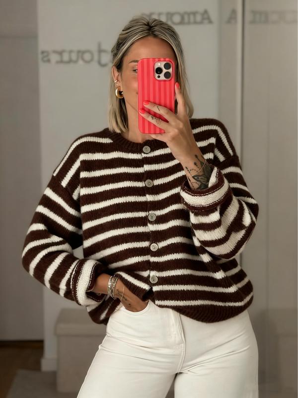 Get 60% off Cozy Stripe Knit today only ❤️🤍