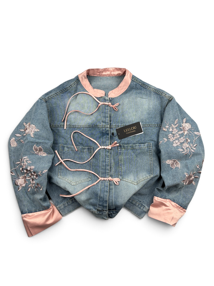 Pink Embroidered Jacket Asian Style 🎀