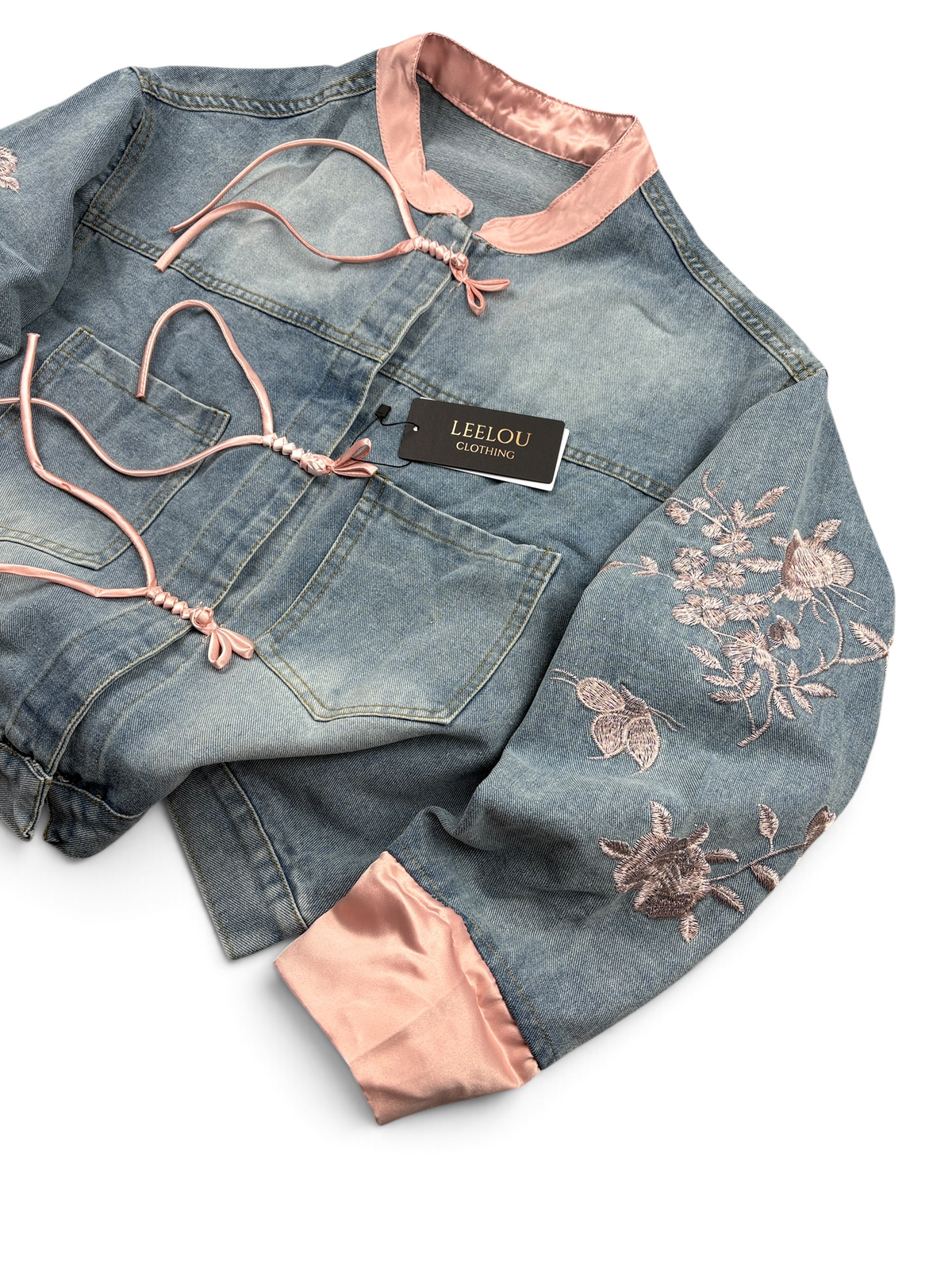 Pink Embroidered Jacket Asian Style 🎀